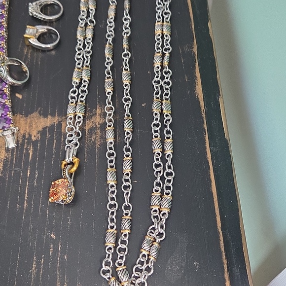 Park Lane Elegant Silver and Gold Jewelry Set - Picture 2 of 4